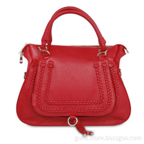 Hemp Flowers Weaved Elegant Shoulder Bag in Fashionable Design, Made of PU Leather